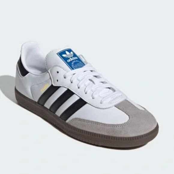 Adidas Samba OG White and Gray Sneakers - Picture 1 of 5